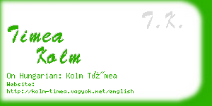 timea kolm business card